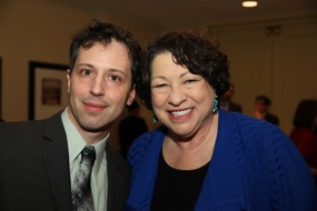 Peter Wagner with Supreme Court Justice Sonia Sotomayor at a reception prior to the David Carliner Award