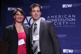 David Carliner's granddaughter, Sarah Remes and Peter Wagner, Executive Director of the Prison Policy Initiative