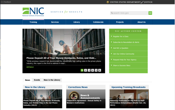NIC website screenshot